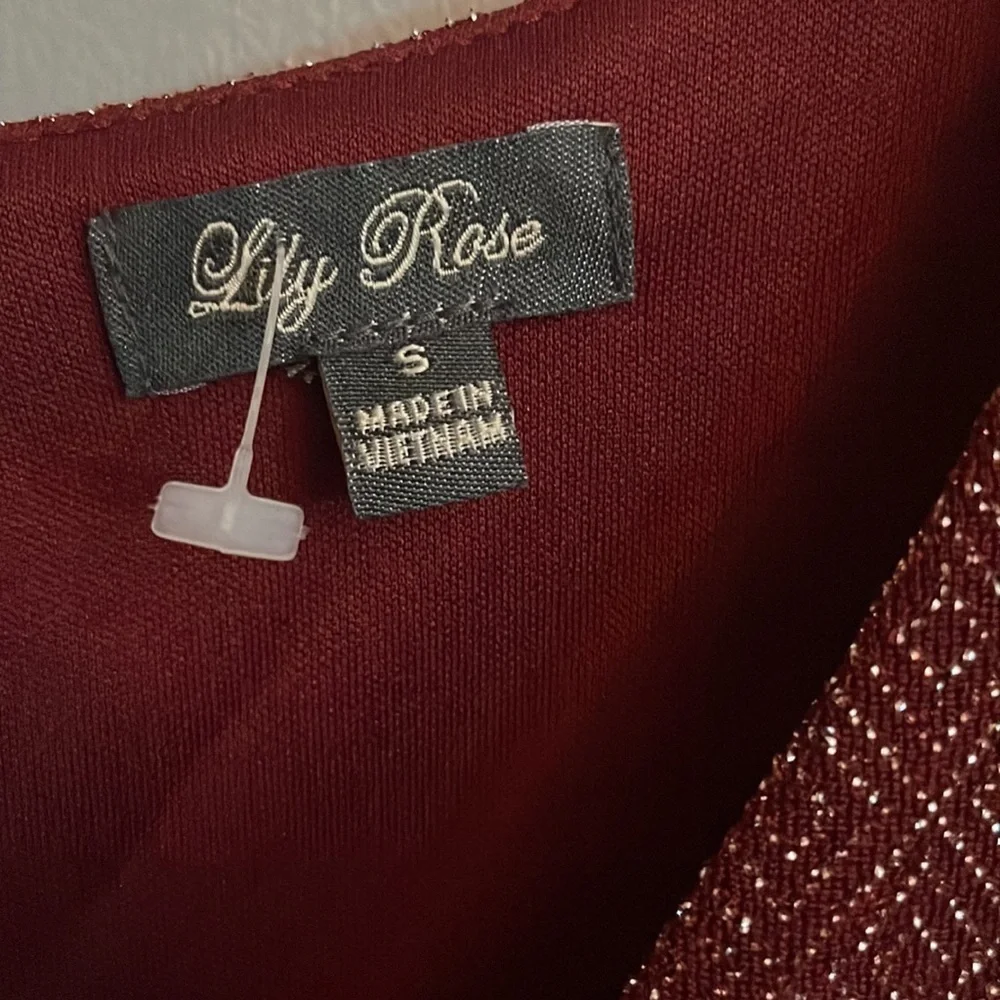 Lily Rose Maroon Sparkly Romper